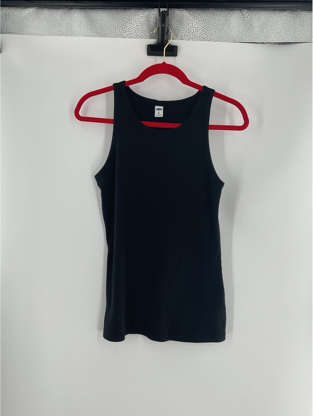Old Navy Women’s Size Medium Tall Black Ribbed Tank Top 010